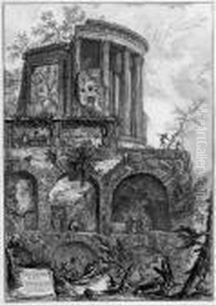 Altra Veduta Del Tem Oil Painting by Giovanni Battista Piranesi