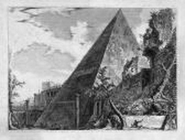 Piramide Di C. Cesto Oil Painting by Giovanni Battista Piranesi