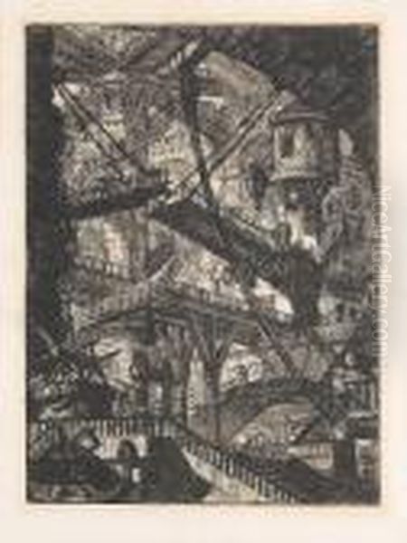 The Drawbridge (robison 33) Oil Painting by Giovanni Battista Piranesi