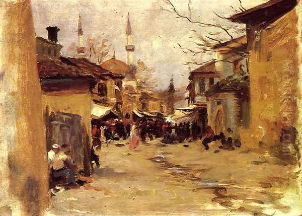 Arab Street Scene Oil Painting by John Singer Sargent