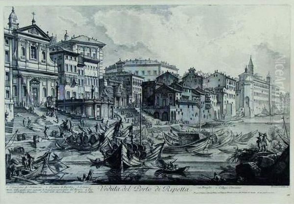 Veduta Del Porto Di Ripetta. 1753. by Giovanni Battista Piranesi