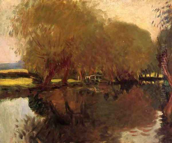 A Backwater at Calcot Near Reading Oil Painting by John Singer Sargent