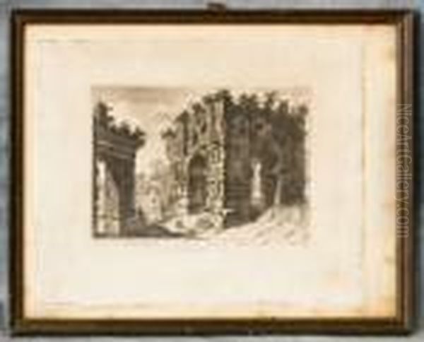 Arco Di Giano Oil Painting by Giovanni Battista Piranesi