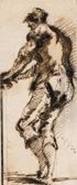 Homme Debout Tourne Vers La Gauche Oil Painting by Giovanni Battista Piranesi