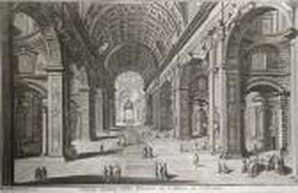 Views Of Rome-antique Engravings Oil Painting by Giovanni Battista Piranesi