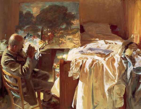 An Artist in His Studio Oil Painting by John Singer Sargent