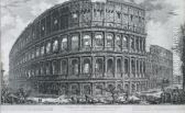 Colosseum Oil Painting by Giovanni Battista Piranesi