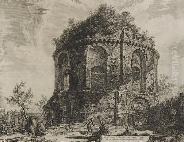 Etchings From Vedute Di Roma Oil Painting by Giovanni Battista Piranesi