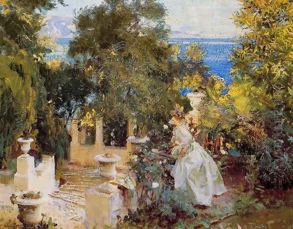 A Garden in Corfu Oil Painting by John Singer Sargent