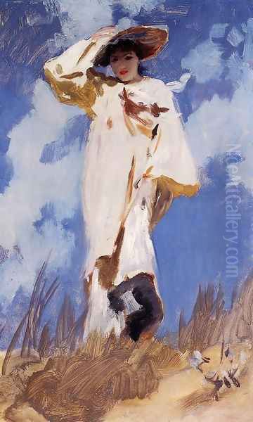 A Gust of Wind Oil Painting by John Singer Sargent