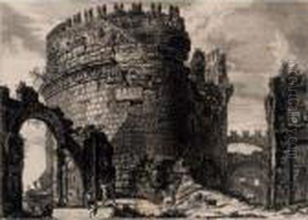 Avanzi Della Villa Di Mecenate A Tivoli Oil Painting by Giovanni Battista Piranesi