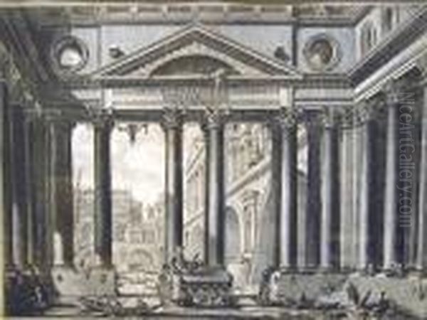 Frontispiece To Volume Iv, From Le Anitichita Romane Oil Painting by Giovanni Battista Piranesi