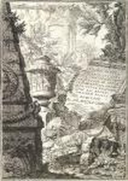 Prima Parte Di Architetture, E 
Prospettive Inventate, Ed Incise Da Gio. Batta Piranesi Architetto 
Veneziano Dedicate Al Sig. Nicola Giobbe Oil Painting by Giovanni Battista Piranesi