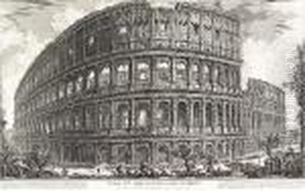 Xxxvii. Fig. I. Veduta 
Dell'anfiteatro Flavio Detto Il Colosseo, From Le Antichita Romane Oil Painting by Giovanni Battista Piranesi