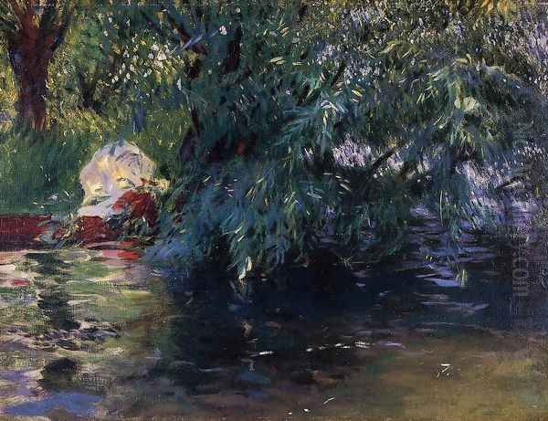 A Backwater, Calcot Mill near Reading Oil Painting by John Singer Sargent