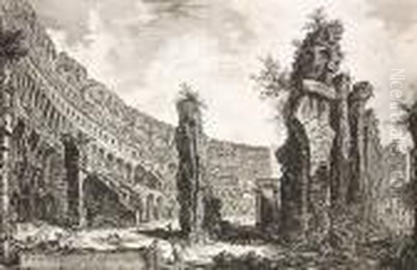 Veduta Dell'interno Dell'anfiteatro Flavio Detto Il Colosseo, From Vedute Di Roma Oil Painting by Giovanni Battista Piranesi