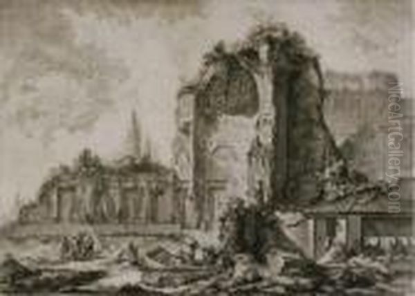 Vedute Di Roma Oil Painting by Giovanni Battista Piranesi