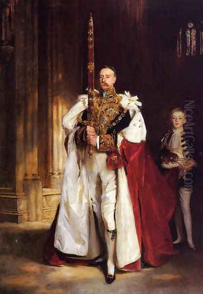 Charles Stewart, Sixth Marquess of Londonderry, Carrying the Great Sword of State at the Coronat Oil Painting by John Singer Sargent