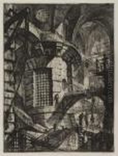 The Round Tower Oil Painting by Giovanni Battista Piranesi