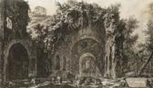 The So-called Grotto Of Egeria (hind 80) Oil Painting by Giovanni Battista Piranesi