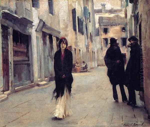 Street in Venice Oil Painting by John Singer Sargent