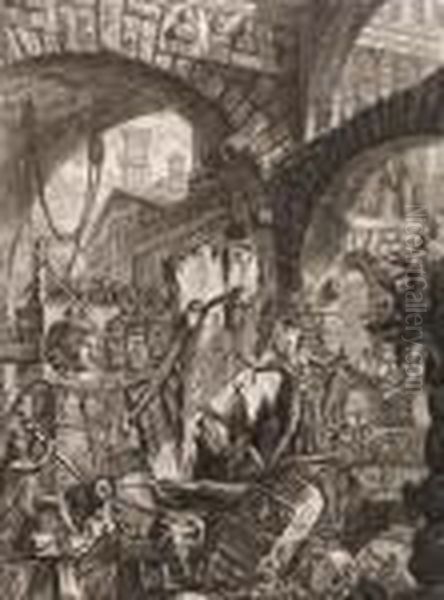 The Man On The Rack, From Carceri D'invenzione Oil Painting by Giovanni Battista Piranesi