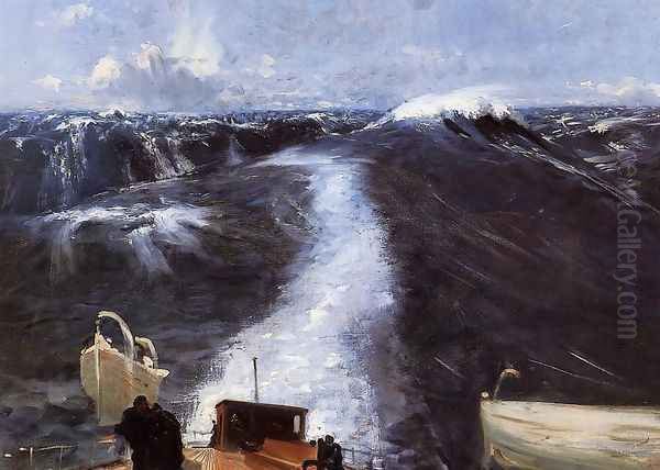 Atlantic Storm Oil Painting by John Singer Sargent