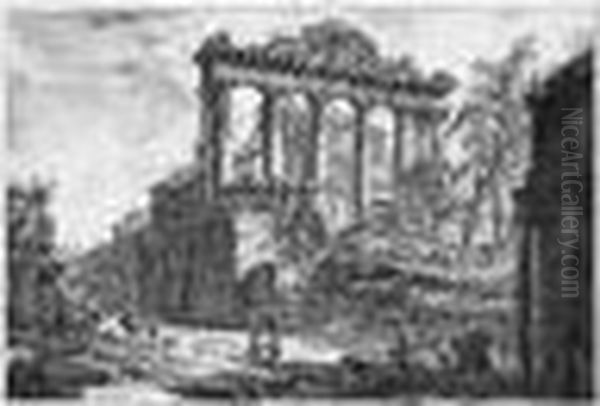 Vedute Del Tempio Della Concordia (hind 109; Focillon 829) Oil Painting by Giovanni Battista Piranesi