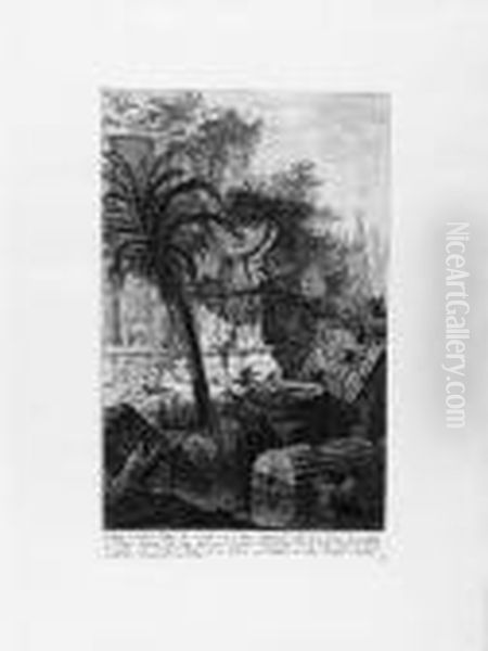 Opere Varie Di Architettura, 
Prospettive, Grotteschi, Antichita(hind Pp. 78-9; R. Pp. 212-3) Oil Painting by Giovanni Battista Piranesi