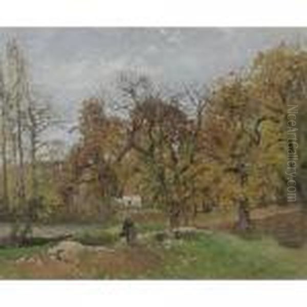 Le Ru De Montbuisson, Louveciennes Oil Painting by Camille Pissarro