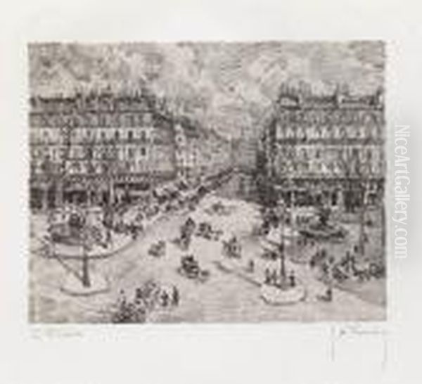 Avenue De L'opera Oil Painting by Camille Pissarro