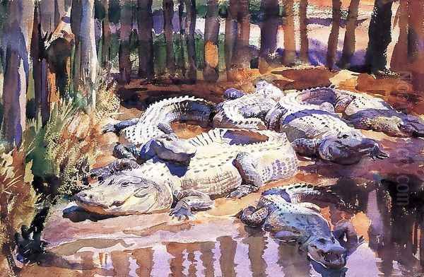 Muddy Aligators Oil Painting by John Singer Sargent