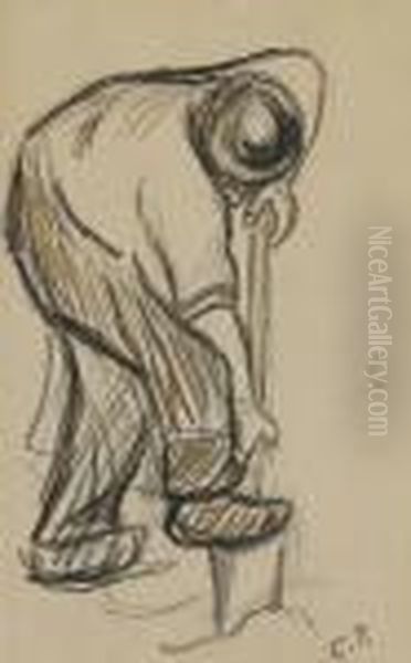 Le Paysan Oil Painting by Camille Pissarro