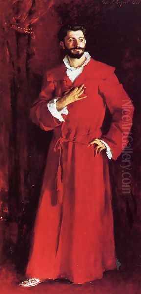 Dr Pozzi At Home Oil Painting by John Singer Sargent