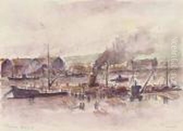 Rouen Oil Painting by Camille Pissarro