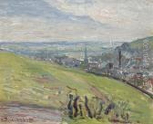 Environs De Rouen Oil Painting by Camille Pissarro