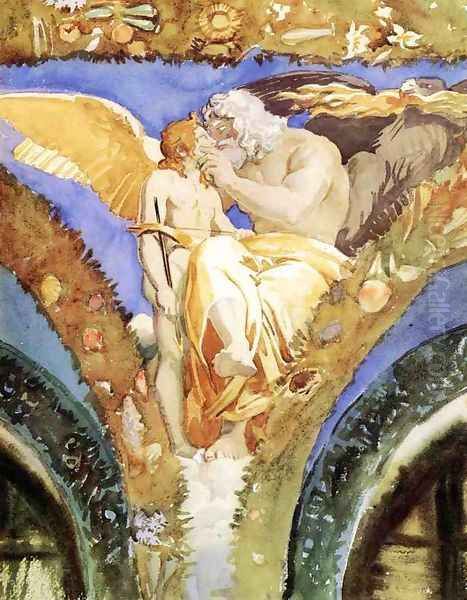 Jupiter Beseeching Eros Oil Painting by John Singer Sargent