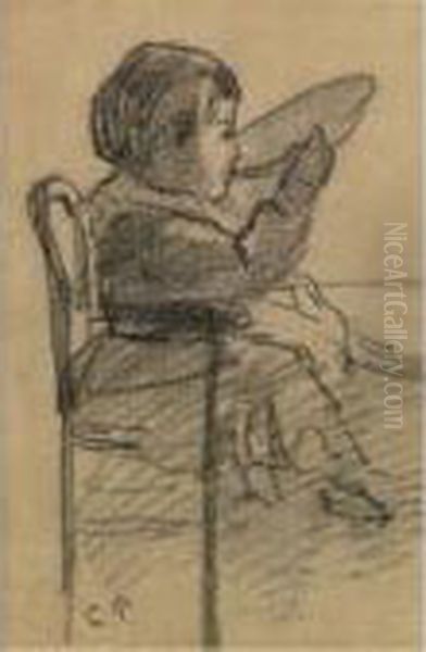 Enfant Oil Painting by Camille Pissarro