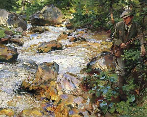 Trout Stream In The Tyrol Oil Painting by John Singer Sargent