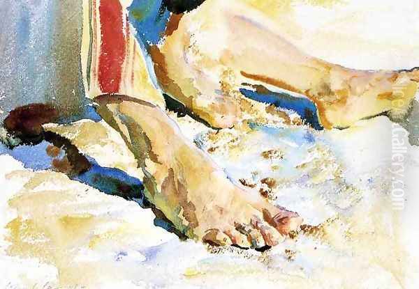 Feet of an Arab, Tiberias Oil Painting by John Singer Sargent