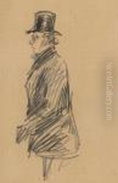 Monsieur Au Chapeau Oil Painting by Camille Pissarro