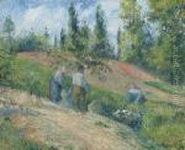 La Recolte, Pontoise Oil Painting by Camille Pissarro