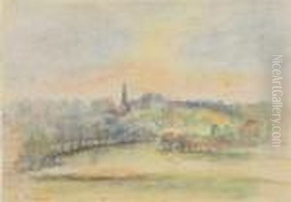 Paysage Oil Painting by Camille Pissarro