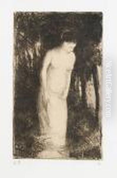 Baigneuse Oil Painting by Camille Pissarro