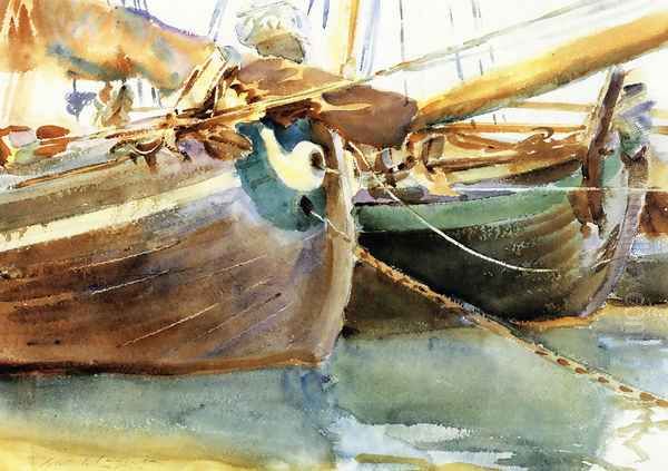 Boats, Venice Oil Painting by John Singer Sargent