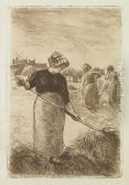 Faneuses Oil Painting by Camille Pissarro