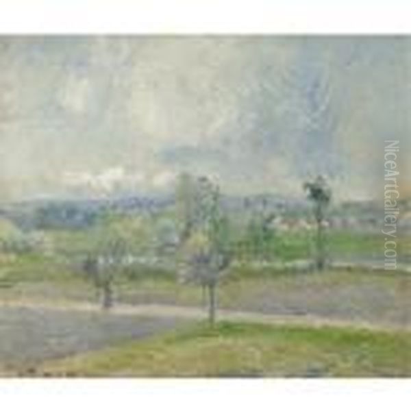 Effet De Pluie Au Valhermeil, Auvers-sur-oise Oil Painting by Camille Pissarro