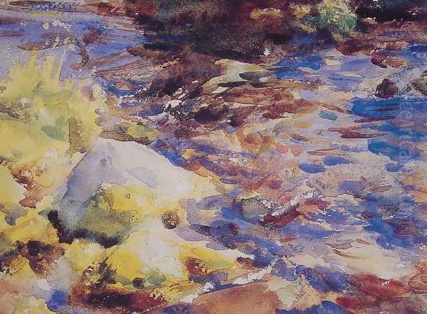 Reflections Rocks and Water Oil Painting by John Singer Sargent