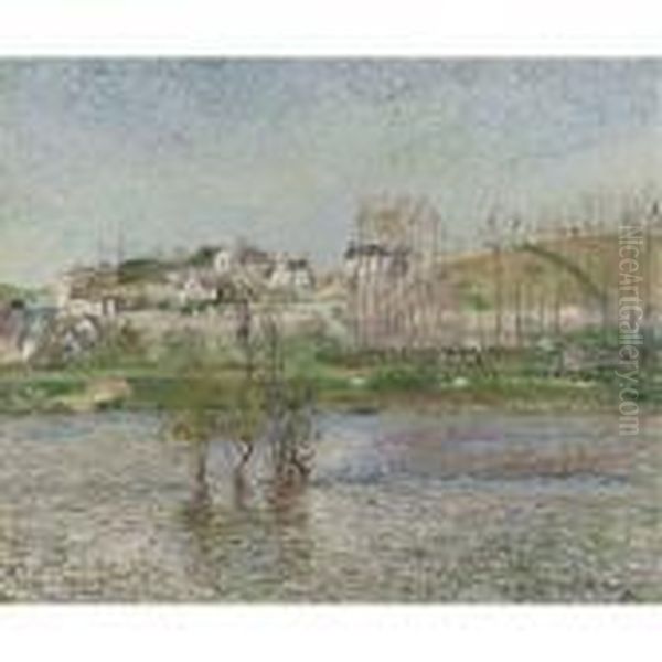 Inondation A Pontoise Oil Painting by Camille Pissarro