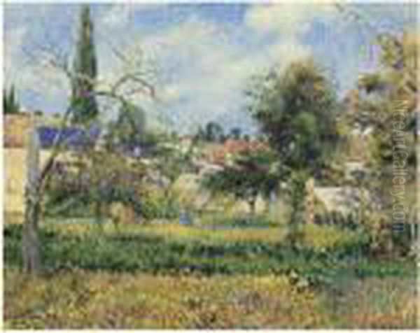 Le Jardin De Maubuisson, Pontoise Oil Painting by Camille Pissarro